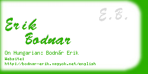 erik bodnar business card